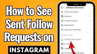 How to Check Sent Request on Instagram (2023) | How to See Already Sent Follow Request on Instagram