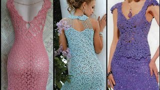 Elegant latest top demanding crochet tops blouse dresses designs short dresses party dresses