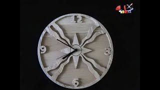 How to making Assyrian flag clock using scroll saw