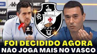 EXPL0DIU AGORA! ESSA PEGOU O TORCEDOR DE SURPRESA | NÃO JOGA MAIS PELO CLUBE! NOTÍCIAS DO VASCO HOJE