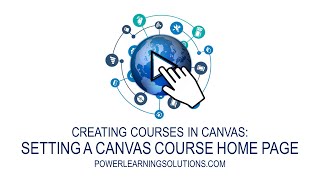 Setting a Canvas Course Home Page