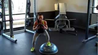 Lateral Squat Jumps over the Bosu