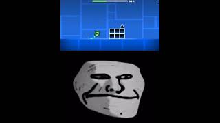 Less and less blocks - Trollface Meme #shorts #geometrydash #troll #trollface