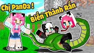 REDHOOD THỬ THÁCH 24GIỜ GIẢI CỨU PANDA KHỎI BỆNH RẮN TRONG MINECRAFT*CHỊ PANDA BIẾN THÀNH RẮN TINH