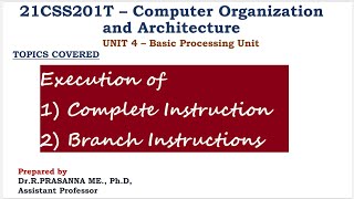 Execution of Branching Instructions - Fundamental concept of Processor -Part 2