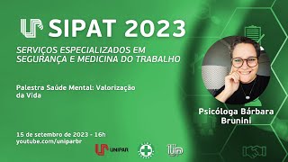 Palestra Saúde Mental: Valorização da Vida