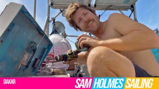 Fixing my broken Boat in Africa to cross the Atlantic