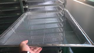 31.5X23.6X2 Inch Stainless Steel Mesh Tray Drying Fruit Vegetable Seafood Meat