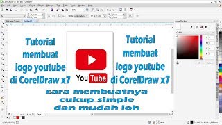 tutorial membuat logo youtube di CorelDraw X7