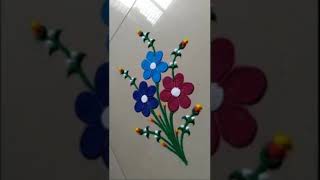 🌺rangoli design#small rangoli design💓