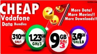 Cheap Vodafone Data Bundles Update As 9GB for 3GHS, 6GB for 2GHS