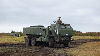 US Marines, US Army and JGSDF prepare HIMARS for firing missions at Exercise Keen Sword 25