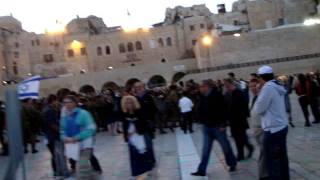 Friday night in Jerusalem at the Wall