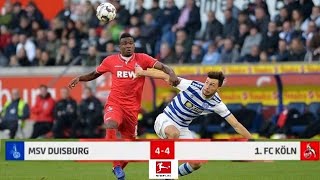 MSV Duisburg 4 : 4 1.FC Köln Bundesliga Highlights All Goals 2019 HD