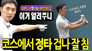 이거 알려주니 골프코스에서 아이언 드라이버 모두 정타 잘치네요~ 정타 치는 방법