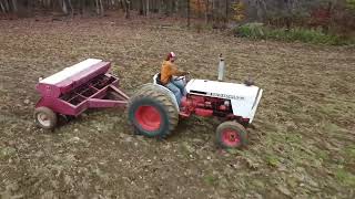 David Brown 990 Drilling Wheat @farmingwithjunk1848