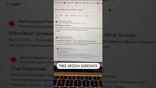 Want a FREE speech sound screener?