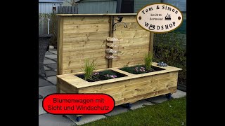 Tom & Simon´s W👀DSHOP - Blumenwagen mit Sicht und Windschutz