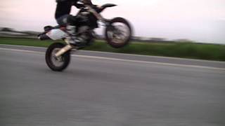 supermoto wheelie practice