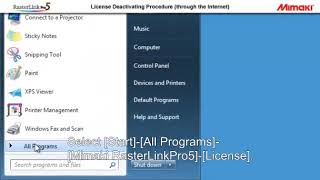 Mimaki RasterLinkPro5License Deactivation (Through the Internet)