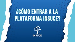 ¿Cómo entrar a la plataforma INSUCE?