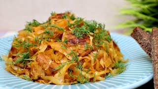 Бигус из свежей капусты со свининой . Тушеная капуста с мясом / Stewed cabbage with meat. Eng sub