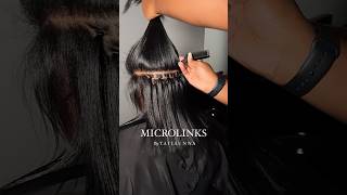 DOUBLE WEFT MICROLINKS | Lasts up to 3 months | IG: ByTatiaunna | #microlinks #luxuryhairextensions