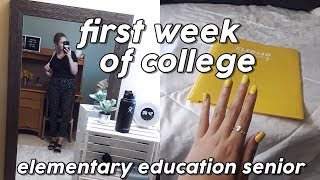 college week in my life: first week of classes (elementary education block at BSU)