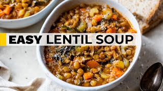 ITALIAN LENTIL & VEGETABLE SOUP RECIPE | easy + affordable