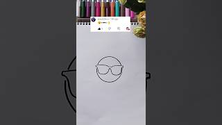 😵+🕶️+👌 Emoji Combination Drawing @sreebaviart #drawing #easy #emoji #combo #trending #shorts