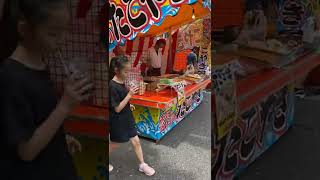 Tokyo street food. Yatai at. Summer festival in Tsukiji.