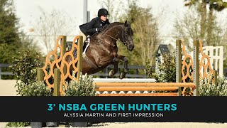 Alyssia Martin & First Impression NSBA 3’ Green Hunters World Equestrian Center WEC Horse Show Ocala