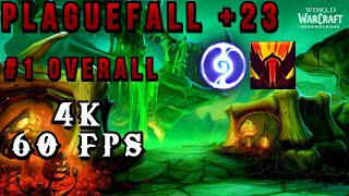 NIGHT FAE FURY WARRIOR M+ 23 Plaguefall (Fortified, Bursting, Storming) - WoW Shadowlands 9.1