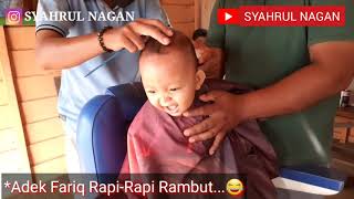 Potong Rambut Adek Fariq....