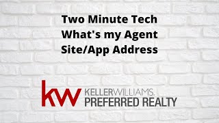 How to find your agent site address/app address