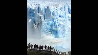 Massive ice sheet breaks away  from Glacier in Argentina  ☺️ #insane #travelstories #wondeful_places