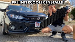 Installing my black powder coated PRL Intercooler for my | 10th Gen Honda Civic SI!