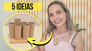 5 IDEIAS INCRÍVEIS COM ROLOS DE PAPEL HIGIÊNICO ✨Nunca Mais Jogue Rolos de Papel Higiênico no Lixo