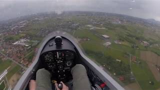 Spectacular Glider Flight In Rain - Grob G103 TwinAstir - Zagreb🇭🇷