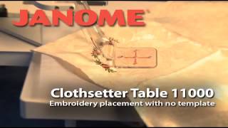 Clothsetter Table 11000 Embroidery Placement with no Template