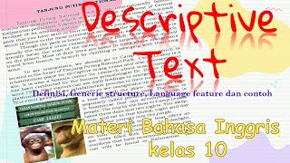 DESCRIPTIVE TEXT II BAHASA INGGRIS KELAS 10