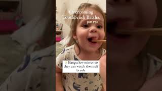 TODDLER TOOTHBRUSH BATTLES pt2 #parentingtips #montessori #brushingteeth  #consciousparenting