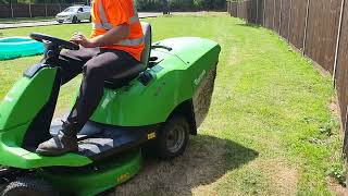 Using viking ride on mower