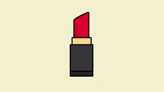 How to Draw Lipstick, Lipstick Drawing, Draw and Color Lipstick, Draw Lipstick