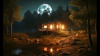 Cozy Cabin in the Rain 🌧️ | Enchanted Forest Ambience 🌲 | Relaxing Night Sounds for Sleep 💤