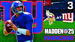 DOWN to the WIRE! | New York Giants Franchise Mode Madden 25 | Ep3 vs Vikings