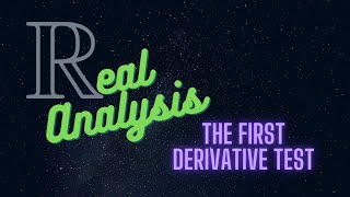 The first derivative test