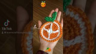 Hi cute orange 🍊 crocheting everyday 😇 #handmade #diy #cute #crochetfruits #orange #fiberartist