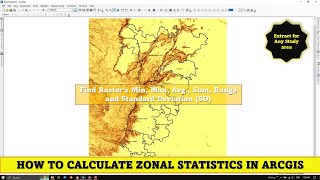 Zonal Statistics in ArcGIS | Find Raster Values like Min, Max, Avg, SD & Sum | Any study area