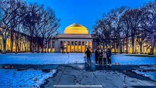 Self-guided winter walking tour of Mit'S caMpuS | 4K HDR